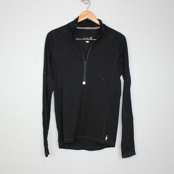 Smartwool Other - Smartwool Black Quarter Zip Underlayer sz S